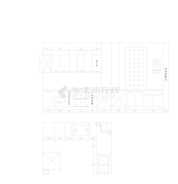 立体厨房建筑设计方案-图一