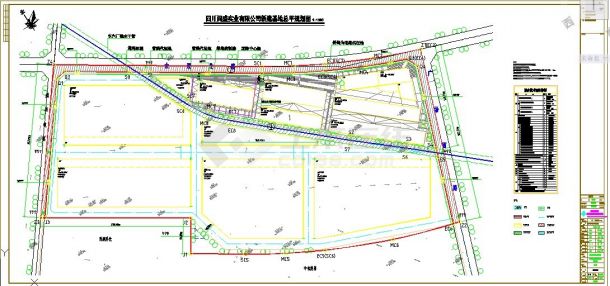 某数控机床及加工中心生产基地设计cad总平面施工图-图一