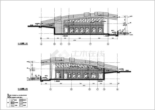 湿地公园单层高标准公厕建筑结构水暖电设计施工图-图一