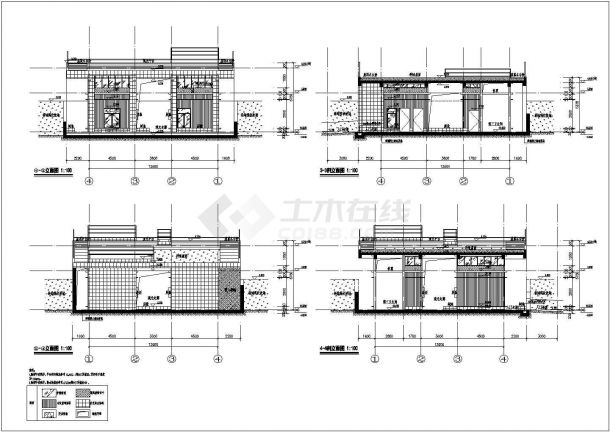 湿地公园单层高标准公厕建筑结构水暖电设计施工图-图二