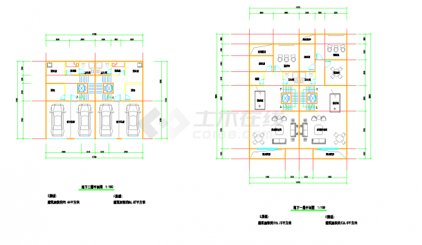 某地重庆江北城地块联排300-3层CAD图纸-图二