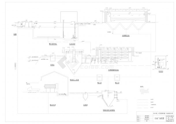 某印染厂废水AB法处理工程设计施工图-图二