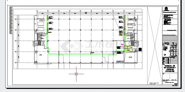工业厂房-电气-生产用房(大)15一层夹层-电力干线平面图-图一