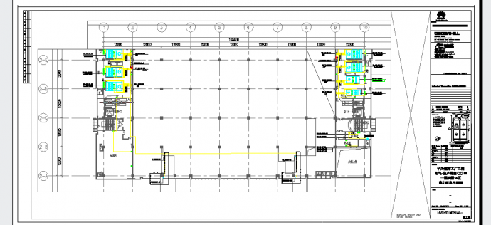 工业厂房-电气-生产用房(大)15一层夹层-电力配电平面图_图1