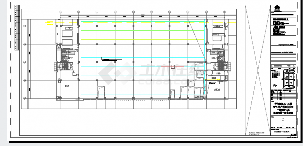 工业厂房-电气-生产用房(大)15一层夹层-照明线槽平面布置图-图一