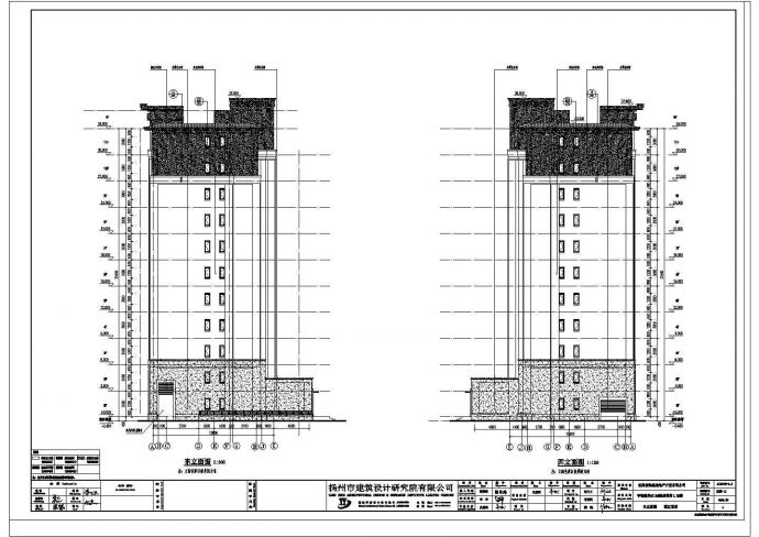 某地区钢筋混泥土框架洋房住宅户型施工CAD图纸_图1