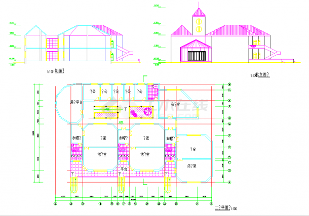 某地幼儿园建筑方案图CAD图纸-图一
