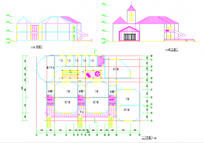 某地幼儿园建筑方案图CAD图纸_图1
