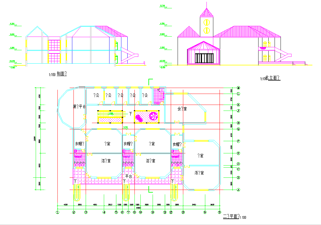 某地幼儿园建筑方案图CAD图纸