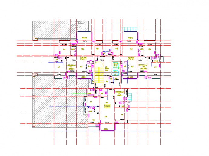 某地广西套高层塔式住宅楼建筑户型图含商业会所CAD图纸_图1