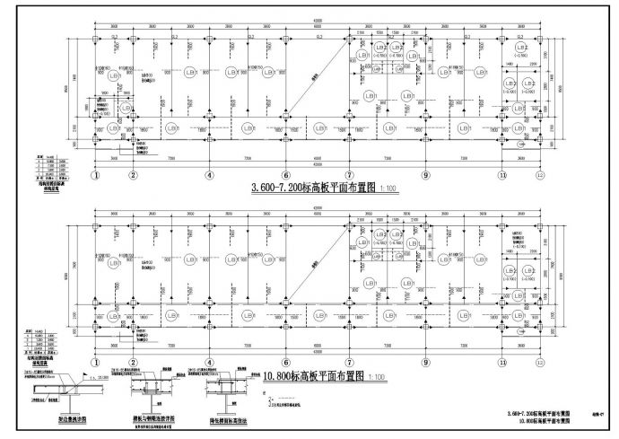 某地市8度区四层钢框架结构施工图_图1