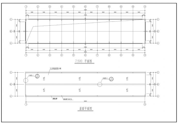 736.66平米单层钢结构厂房全套结施方案详图_图1