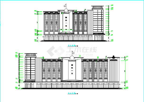 某地商场全套建筑施工图CAD图纸-图一