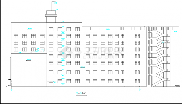 某地酒店建筑全套设计图CAD图纸-图二
