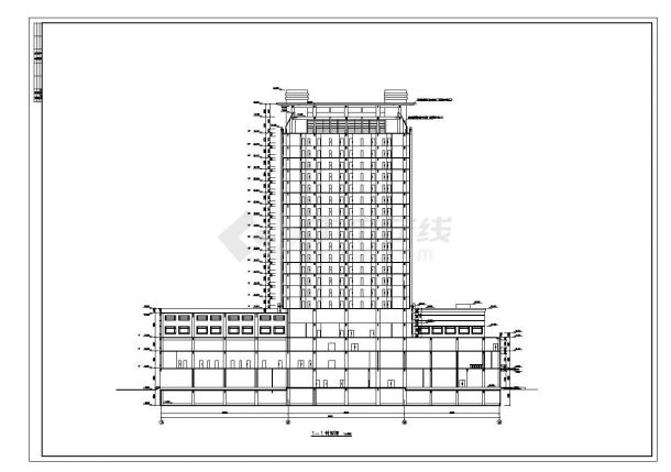 塘栖大厦酒店CAD设计图-图二