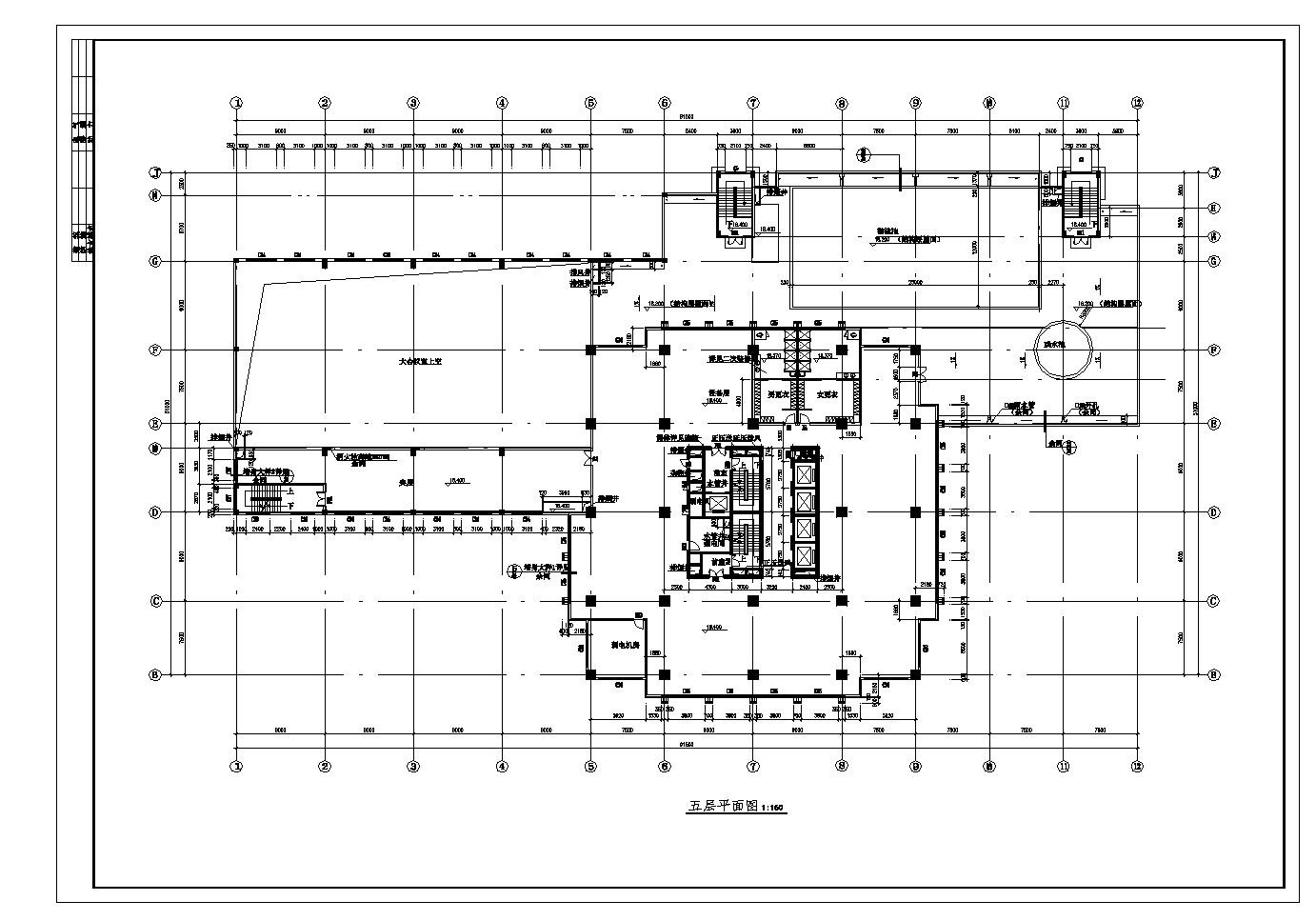 塘栖大厦酒店CAD设计图