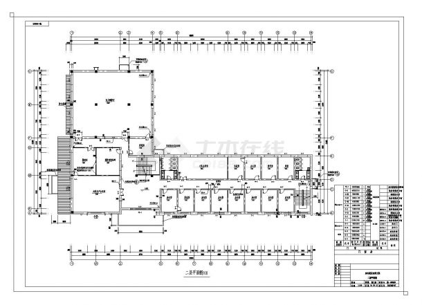 电力大队办公楼CAD设计图-图二