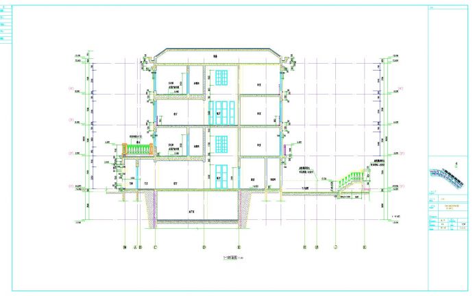 4层联排叠加别墅建筑设计施工图_图1