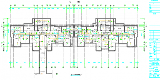 山东某高层住宅及配套电气施工图CAD图纸-图二