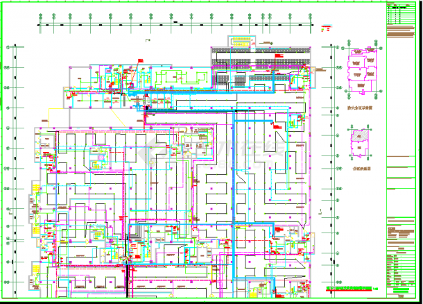 某地产业项目地下室弱电全套CAD图纸-图一