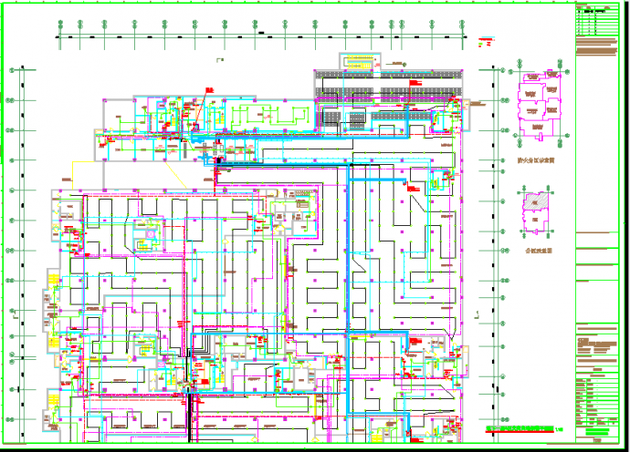 某地产业项目地下室弱电全套CAD图纸_图1