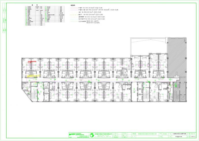酒店工程电气三层夹层——屋顶层火灾报警平面图CAD_图1