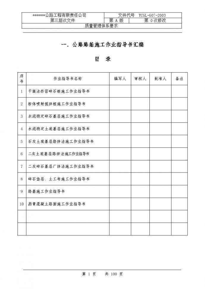 公路工程（公路路基/桥梁施工）作业指导书_图1