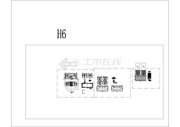 公轨两用高低塔双索面钢桁梁斜拉桥索塔H5H6节段钢锚箱构造图-图二