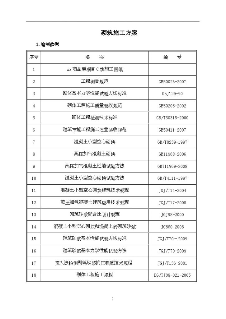 [上海]住宅楼混凝土空心砌块、加气混凝土砌块砌筑施工方案-图二