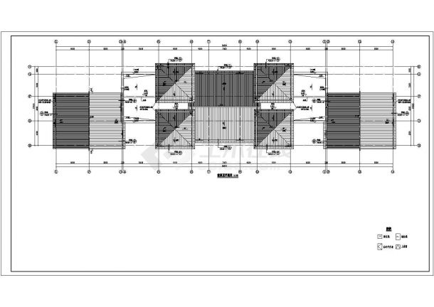 欧式度假村2层接待中心建筑设计施工图-图一