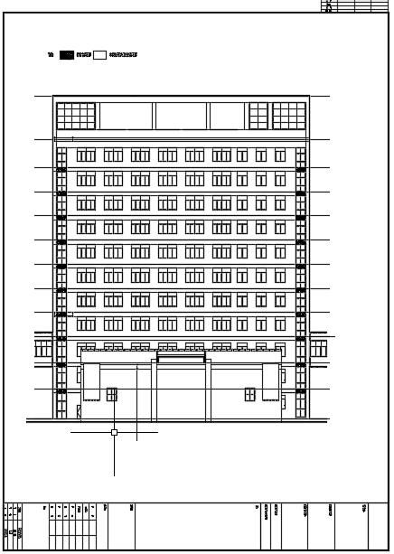 学校11层高层行政办公综合楼建筑设计施工图-图二