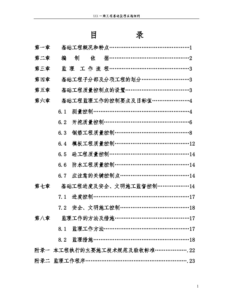 [重庆]知名地产商业购物广场基础监理细则