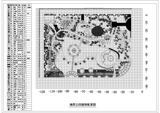 楠苑公园植物配CAD置图-图一