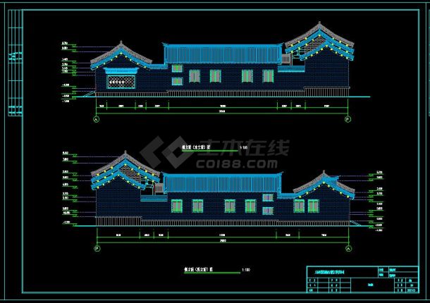 咸宁陈家大院四合院结构施工图-图一