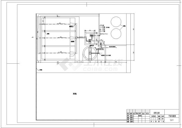 某污泥干化场施工CAD设计详细完整构造图-图一