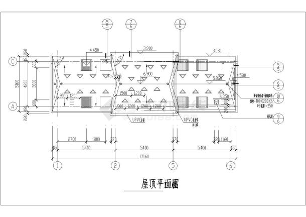 某一层框架结构公共厕所设计cad建筑方案图 (甲级院设计)-图一