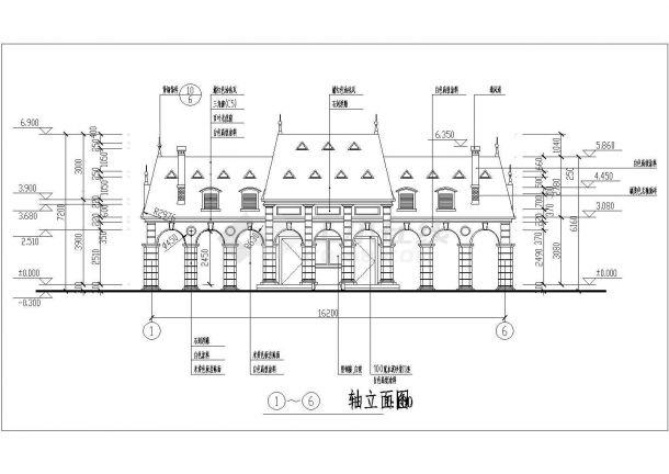 某一层框架结构公共厕所设计cad建筑方案图 (甲级院设计)-图二