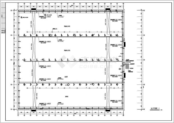 某单层工业厂房电气设计cad全套施工图纸（含设计说明）-图二