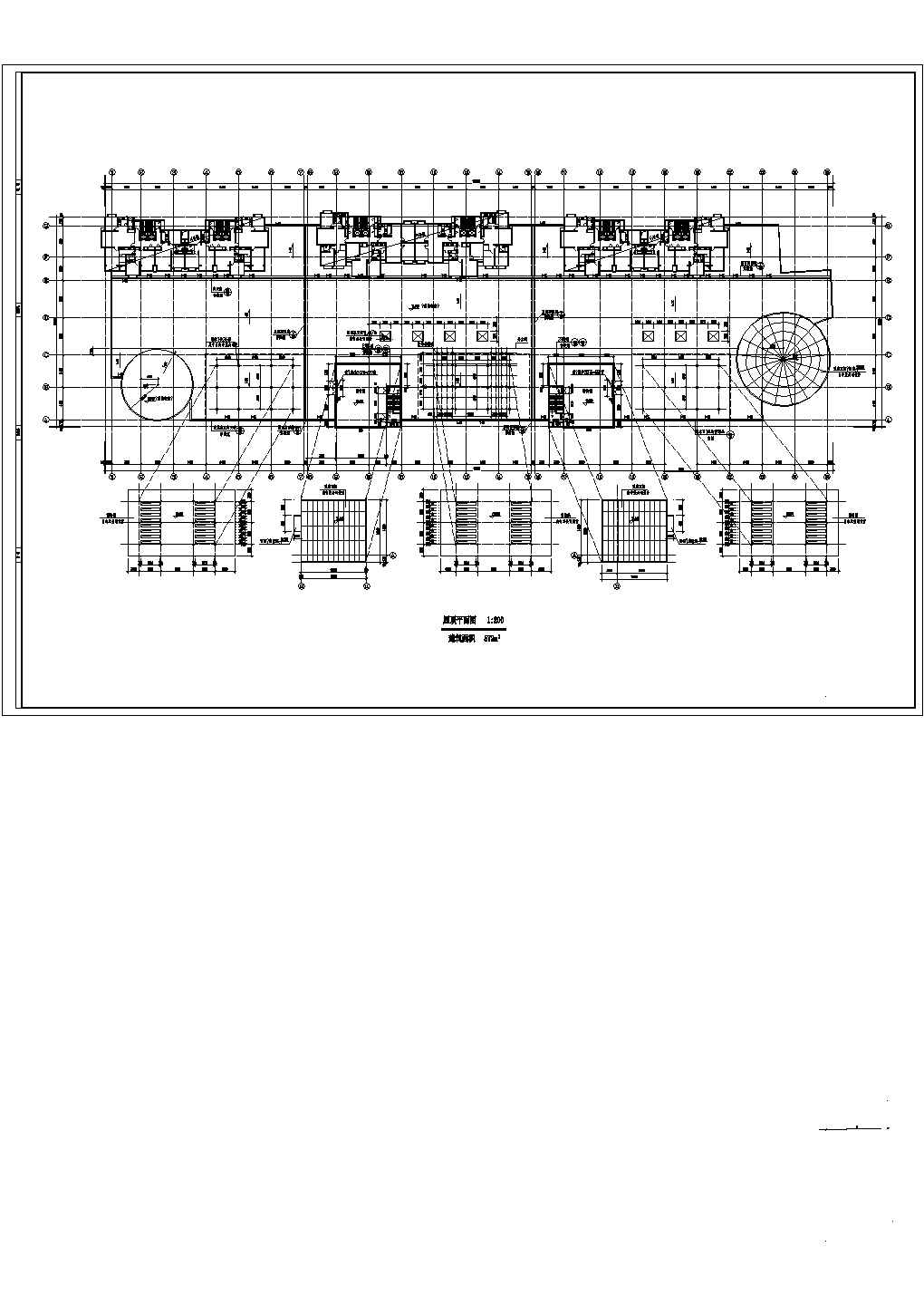 某二层钢筋混凝土结构地下商场设计cad全套建筑施工图纸（含设计说明）