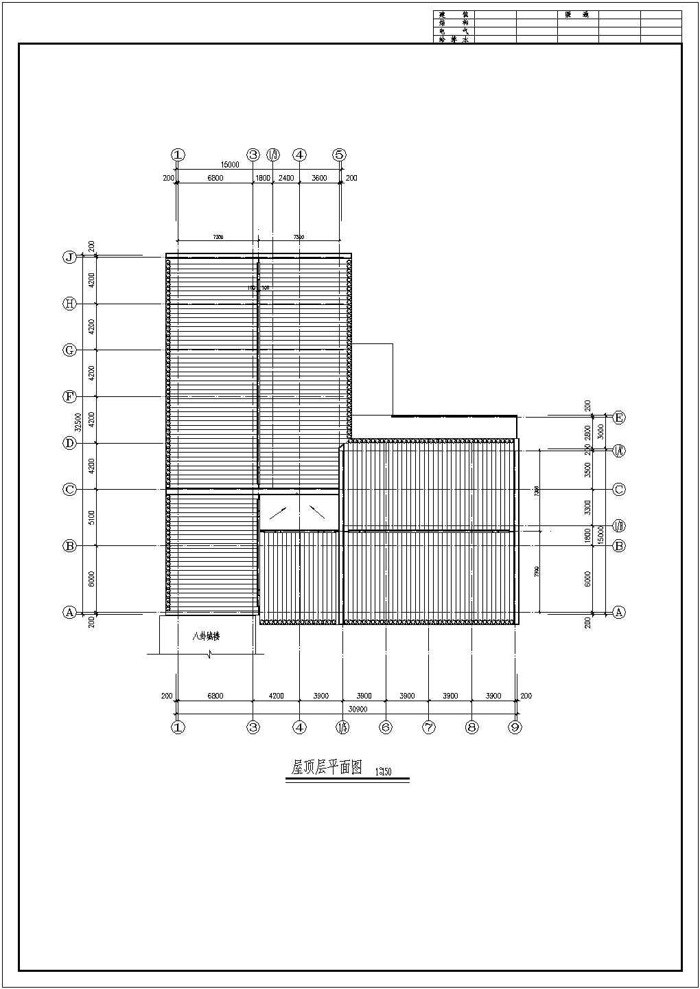 某三层仿古清式风管百货商店设计cad全套建筑施工图（含设计说明）
