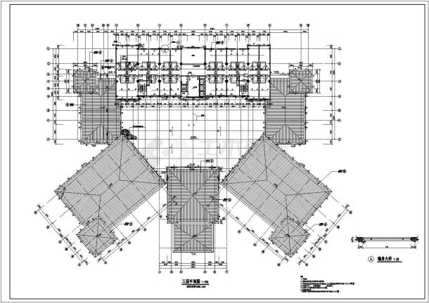 某剪力墙结构小高层酒店设计cad全套建筑施工图(甲级院设计）-图二