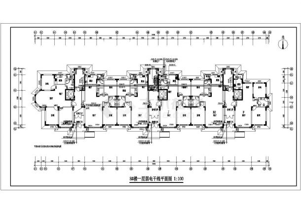 某框剪结构高层住宅电气设计cad全套施工图（含设计说明，含弱电设计）-图一