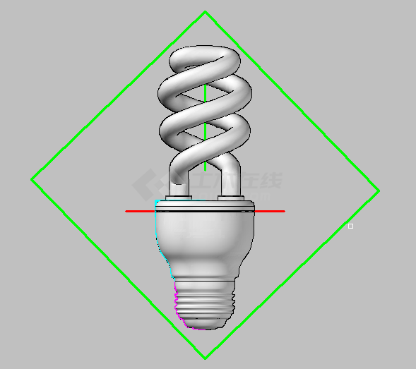 典型节能灯设计CAD三维模型图（甲级院设计）-图一