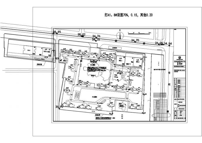 山东某高层住宅淄博综合管线电气施工图CAD图纸_图1