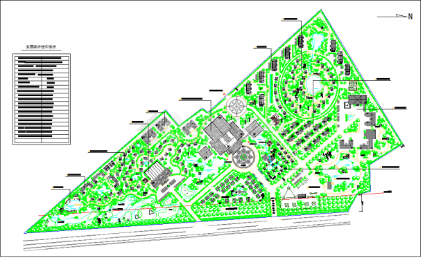 某地度假村整体规划CAD图纸-图一