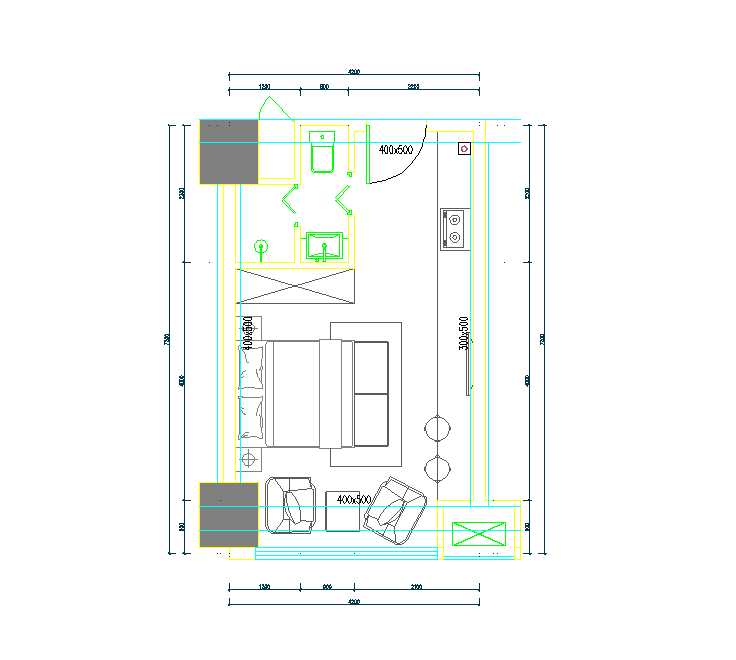 某地四川成都现代风格SOHO公寓装修施工图CAD图纸