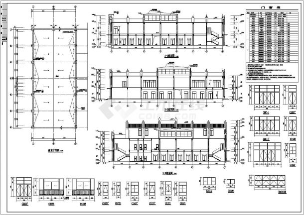 3层菜市场农贸市场及超市建筑设计施工图-图二