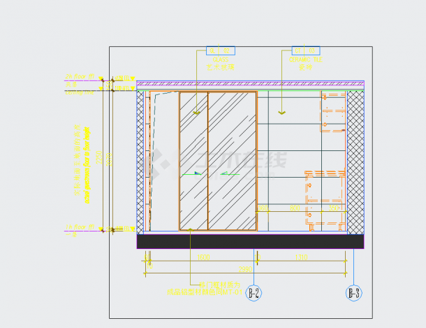 某地广东住宅样板房-公寓B4户型样板间装修施工图CAD图纸-图一