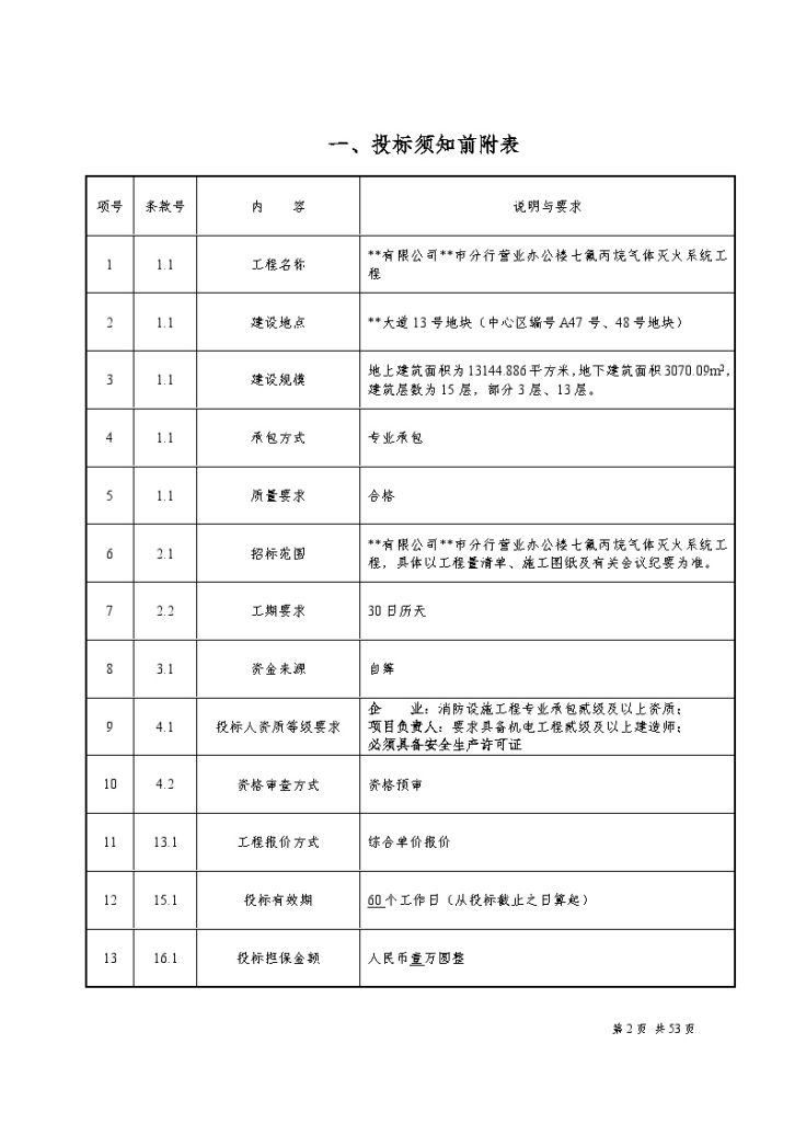 某办公楼七氟丙烷气体灭火系统工程招标文件-图二