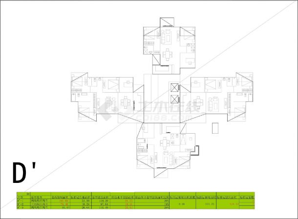 D型房屋平面布置图纸-图二
